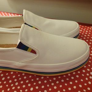 NWT Sperry leather pride slip ons womens 10